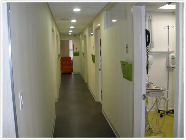 hallway with operatory rooms